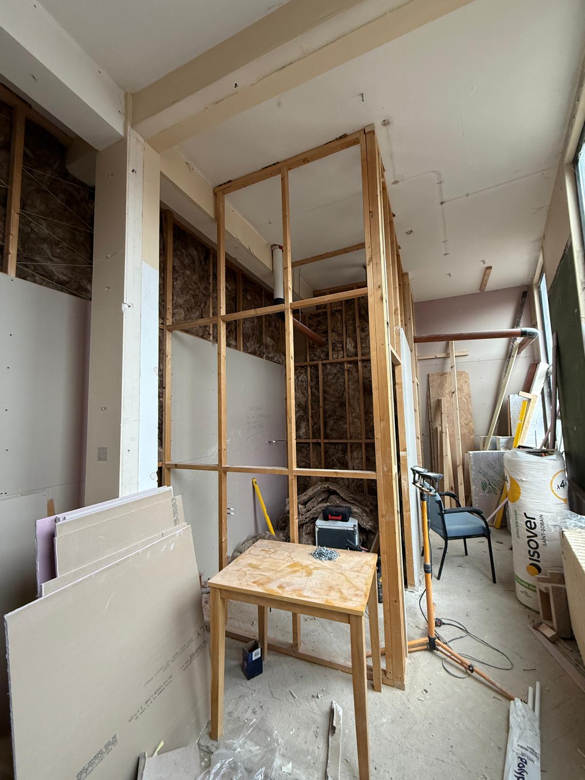 Stud partition framing